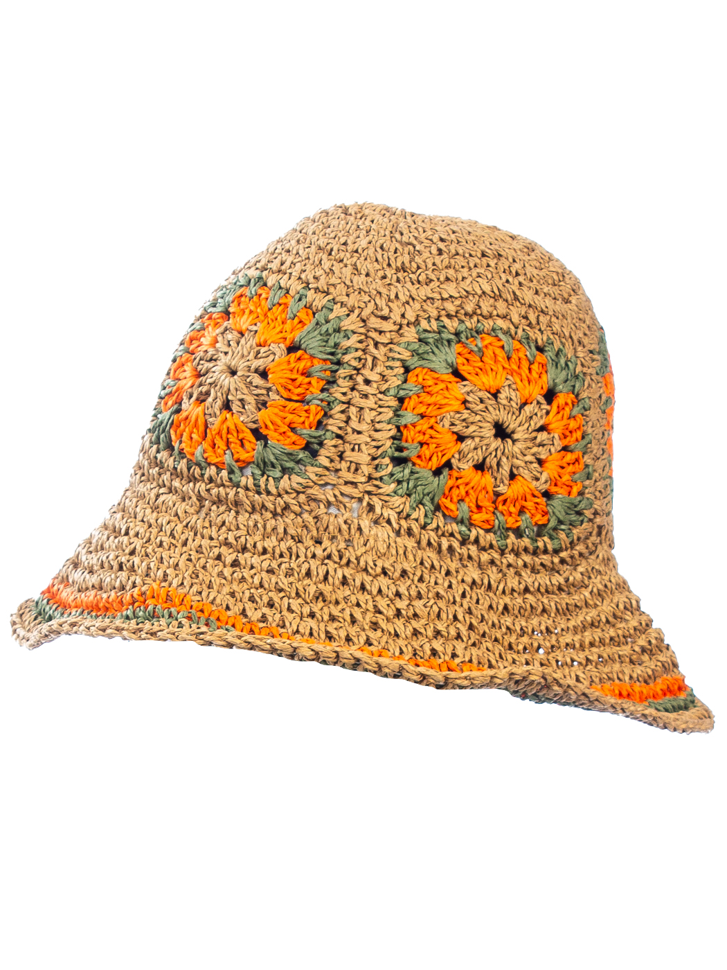 CAPPELLO PAGLIA PIEGHEVOLE - ORANGE